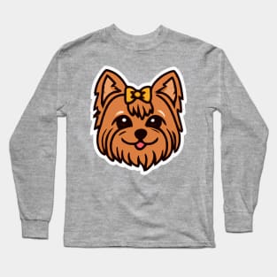 Kawaii Yorkshire Terrier Dog Lover Yorkie Retro Long Sleeve T-Shirt